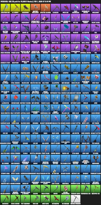 183 Skins | IKONIK | Kratos | Omega (Lights) | OG STW FP5 | Leviathan Axe | Take The L | 50 VB
