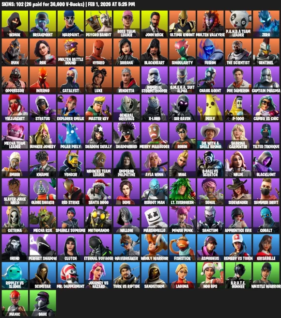 102 Skins | ikonik