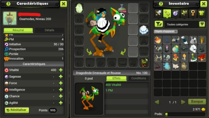 [Blair] Osamodas LVL 200 (5 perso) Bonus Kamas - Non Certifié - Compte UP à la main - Instant Delivery !