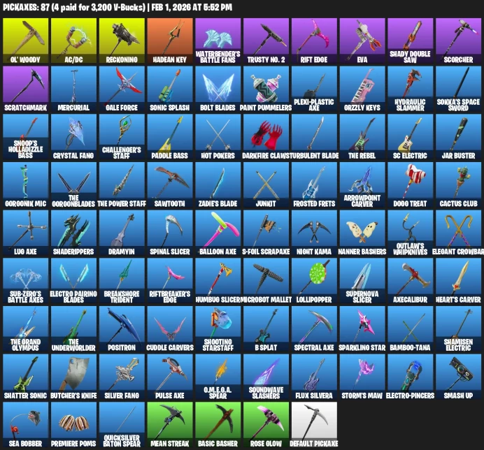 58 Skins | OG STW | Renegade Raider | Black Knight | Sparkle Specialist | The Reaper | Blue Squire | Royale Knight