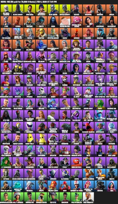 168 Skins | OG Skull Trooper + Black Knight |