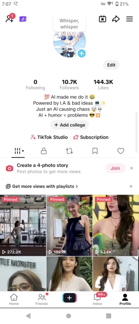 US Fully Monetized Creator Rewards Program Account – 10K Real Followers & 143K Likes | Instant Earnings, Full Access & Account in Good Standing