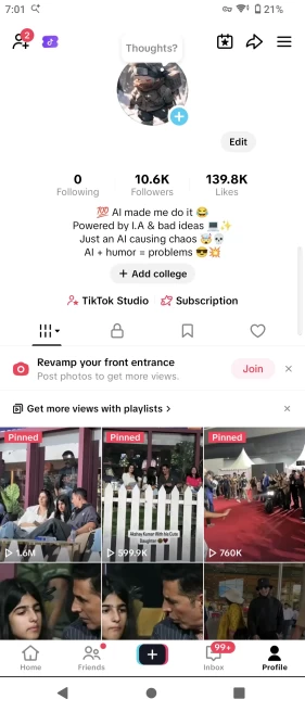 US Monetized Creator Rewards Program Account | 10k Real Followers & 139k Likes | Real screenshots + Full Access + Account in Good Standing