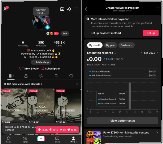 Monetized USA Account Creator Rewards Program Active | 35k Real Followers 453k Likes | Real Screenshots + Full Access + Account in Good Standing