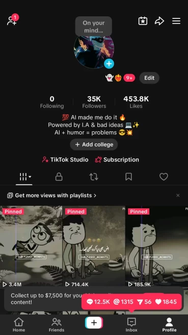 Monetized USA Account Creator Rewards Program Active | 35k Real Followers 453k Likes | Real Screenshots + Full Access + Account in Good Standing