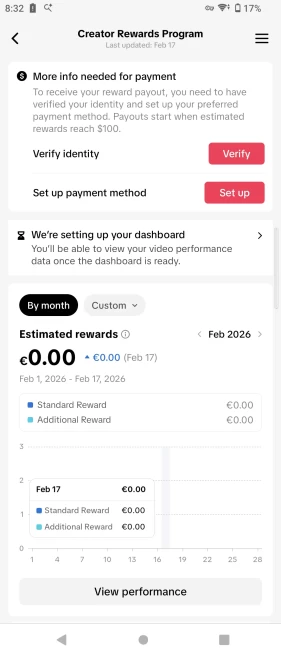 [Discounted] France Monetized Creator Rewards Program Account | 11K Followers & 52K Likes | Verified Screenshots + Instant Delivery