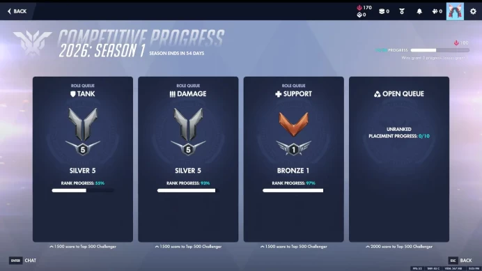 SilverTank/BronzeSupport / Silver Dps ( Handmade ) 20 Wins / Sms Verified / Full Access Instant Delivery