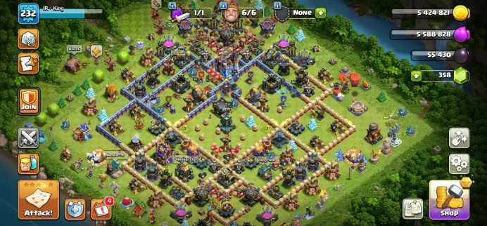 TH 18 - TH 17 Max, 11 Equipment Epic 2 Lv 27, Defense Max, Hero Max, 4 Hero Skin, Magic Items