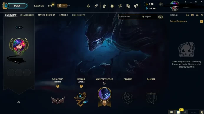 EUW - SAFE SEASON16 IRON 4 0LP | 34400 BE | PLACEMENTS DONE | 1W 20L | INSTANT DELIVERY | LOW MMR | UNVERIFIED EMAIL | IRON IV | #2852