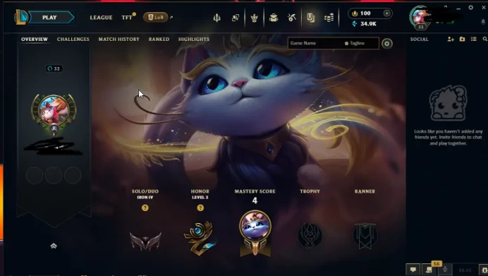 EUW - SAFE SEASON16 IRON 4 0LP | 34900 BE | PLACEMENTS DONE | 1W 20L | INSTANT DELIVERY | LOW MMR | UNVERIFIED EMAIL | IRON IV | #2853