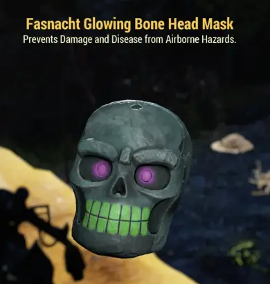 Fasnacht Glowing Bone Head Mask 