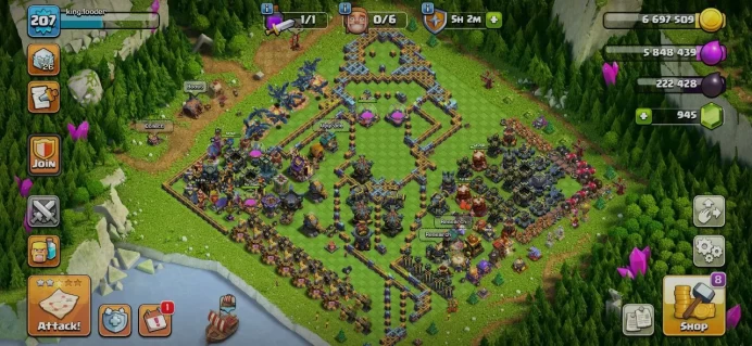 TH 17 Max, 14 Equipment Epic, Free Change Name, Defense Max, High Hero Level, Magic Items