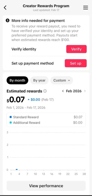 Instanly Delivery/ Monetized 19K Real Followers+180K Real Likes Account/ Creator Rewards Program Activated/ Live Stream/ Full Access