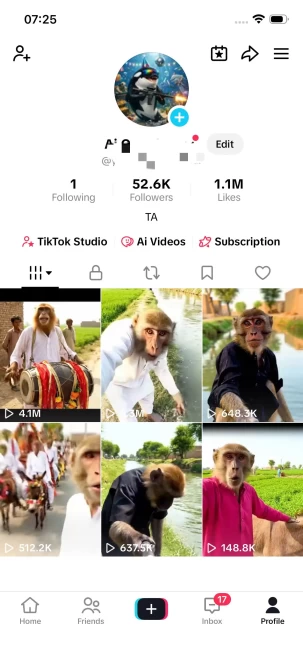 Monetized Account/ 52K Real Followers+1.1M Real Likes/ Creator Rewards Program Activated/ Live Stream/ Full Access