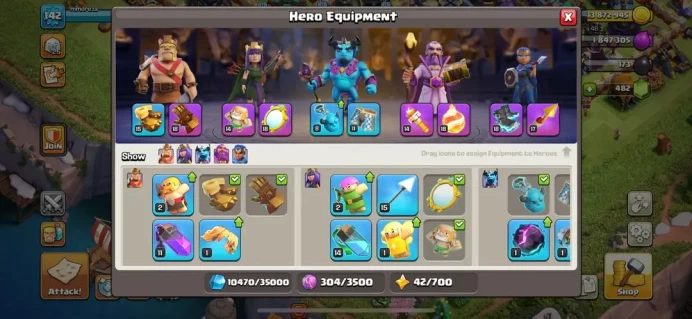 TH 17 , SPECIAL OFFER , EPIC EQUIPMENT , VERY CHEAP, CH NAME 1000 , (221)