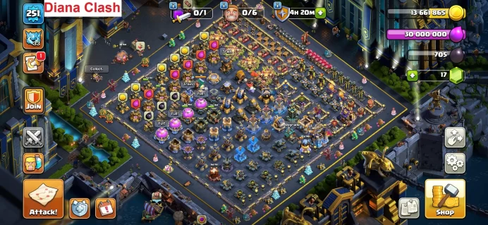 TH18-XP251-(5 Max Heroes-125 Max Walls-1 Skin Map)- 8 Hero Skins- 3 Max Epic Equipment-2228 War Star-Lifetime Warranty-Immediate Delivery