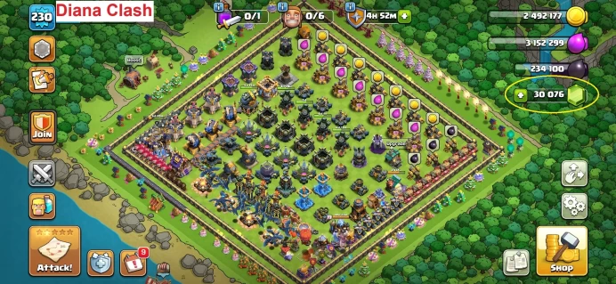 TH18-XP230-(30K Gem-4 Hero Max Tan 17-Free Name Change)-3 Epic Max Gear-371 League Medals-Lifetime Warranty-Instant Delivery-TH10 Gift