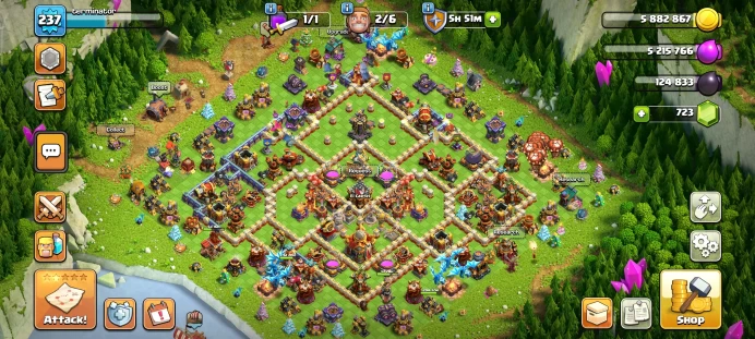 Full warranty-Secure account-Th 16 almost max-level237 -Equipment Epic 8-Gem 700-Magic Items-heroes 93/95/50/70/45 - Android & ios