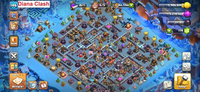 TH15-XP146-1 Skin Map-Free Name Change-Germany Location-11 Hero Skins-771 League Medals-Lifetime Warranty-Immediate Delivery