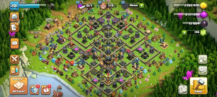Full warranty-Secure account-Th 17 nearly max -level 201-Equipment Epic 6-Gem 200-Magic Items-heroes 78/93/52/62/50 - Android & ios