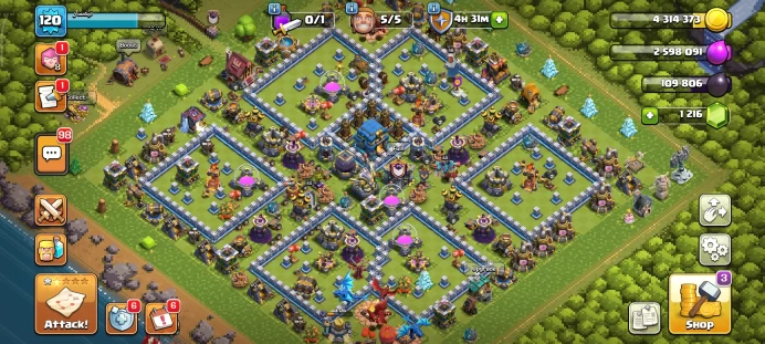 Full warranty-Secure account-Th 12max-level 120-Equipment Epic 3-Gem 1200-Magic Items-heroes 65/65/40/40 - Android & ios