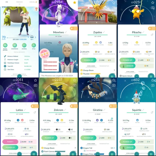 1977 Level 70 2020. Mewtwo100 Lugia100 Cresselia100