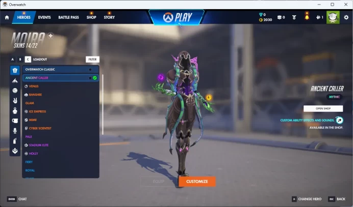 ANCIENT CALLER/MERCIFUL MAGITECH/SNOW ANGEL/3 Golden Weapons/ Overwatch 2/ Full Mail Access / see the picture / Please Read Description / Miche