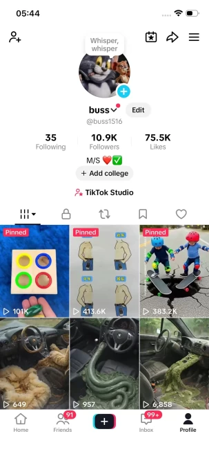 Monetized Account/ 10K Real Followers+273K Real Likes/ Creator Rewards Program Activated/ Live Stream/ Full Access