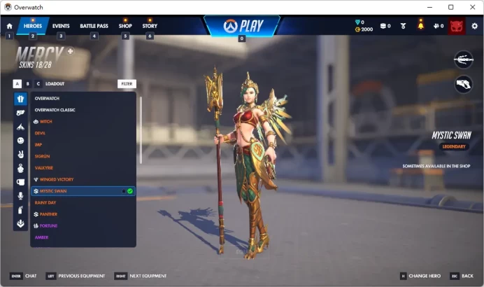 MERCY  /   8 Gold Weapons / Full Mail Access / see the picture / Please Read Description / forrw