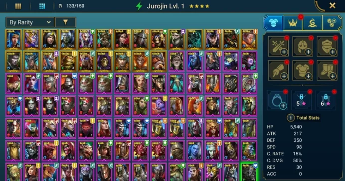 Starter acc with Elva : 89k energy / 60 mln coins / Teela, Arix, Ninja + 19 Login Legendaries / Madame Serris, Daithi