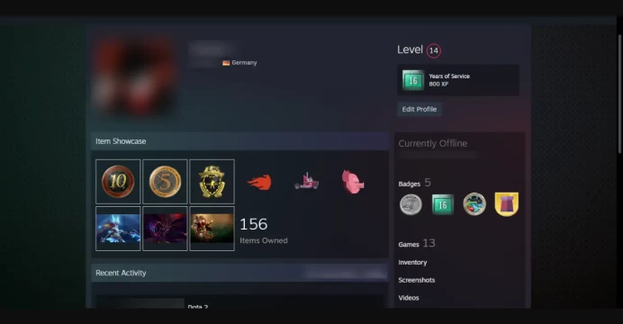  14 LEVEL STEAM + Dota + PRIME CS2 _ <<Faceit>>_<< 30 Days Warranty>> _Previous Rank: Crusader 1_ NO VAC