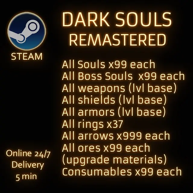 (PC/STEAM) Dark Souls Remastered Full pack all tradable items in the game