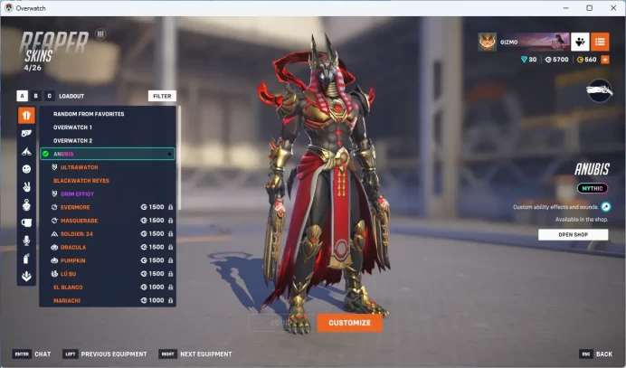 GALACTIC EMPEROR/ANUBIS/ADVENTURER/1 Golden Weapons Amount/Full Mail Access/see the picture/Please Read Description/Shawn