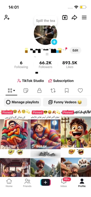 Instanly Delivery/ Monetized 66K Real Followers+890K Real Likes Account/ Creator Rewards Program Activated/ Live Stream/ Full Access