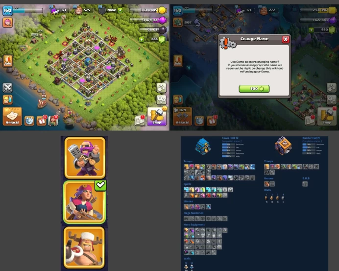 ■TH:12 (+50%) ■Heroes: K50 Q50 P20 W20 ■Skins:3 ■BH:9 ■Full Access ■Instant Delivery ■A5435