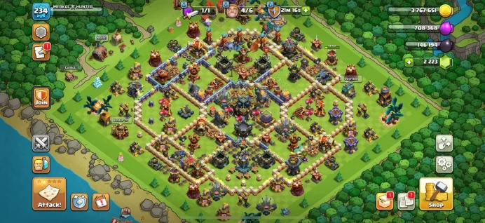 Th 17 max/Hero(95.95.67.72.48) wall 16.17 /Defend max /Level 234/2300 gem/Lifetime warranty(C2199)