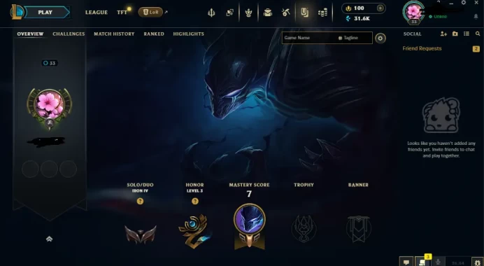EUW - SAFE SEASON16 IRON 4 0LP | 31600 BE | PLACEMENTS DONE | 1W 19L | INSTANT DELIVERY | LOW MMR | UNVERIFIED EMAIL | IRON IV | #2862