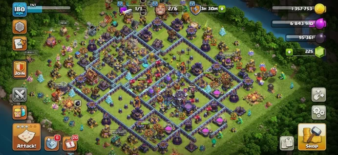 TH 15 Full Max, 9 Equipment Epic, Defense Full Max, Wall Max, 5 Hero Skin, Magic Items