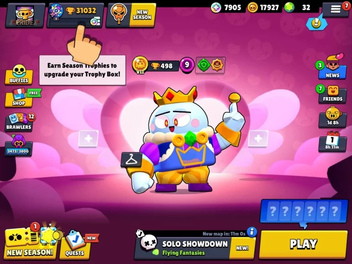31 k cup/80 brawrs/105 skin/8 brawl max/brawrs/17 k point/32 gem/Lifetime warranty(C2183)