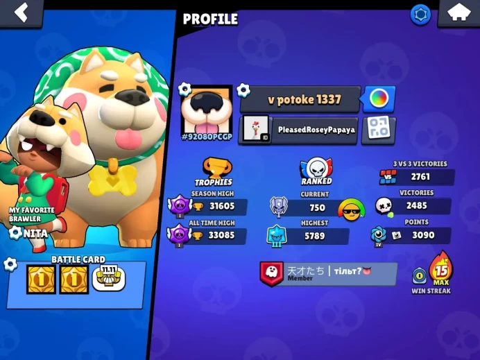 31 k cup/82 brawrs/105 skin/2 brawl max/brawrs/10000 point/84 gem/Lifetime warranty(C2182)