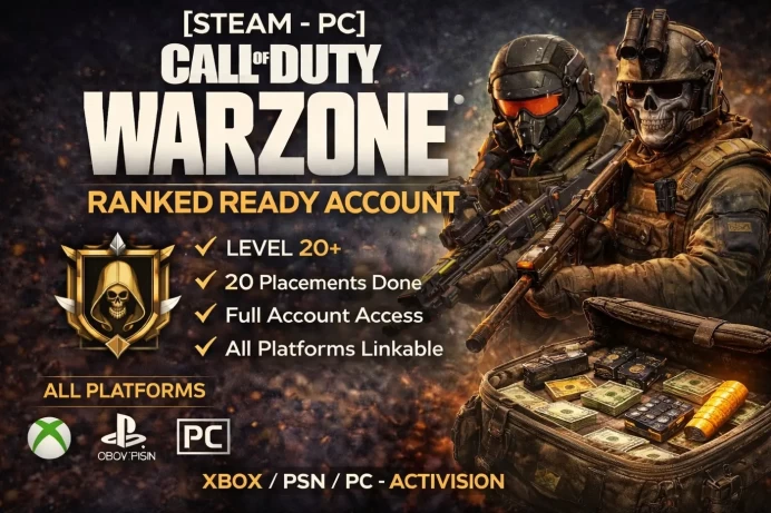 [STEAM - PC] NEW WARZONE 5.0 | 20 PLACEMENTS DONE | STEAM ACCOUNT | LEVEL 20+ | FULL ACCESS | XBOX / PSN / PC - ACTIVISION | (NO BO7)