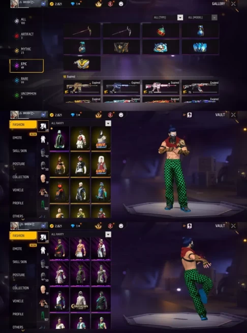iOS/Android - Server MENA - Level 64 - Rank Platinum - Set 68 - Emote 23 - Weapon 180 -Artifact 3 - Mythic 23 - Epic 49 - Code1464