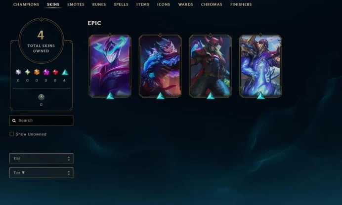 EUW - Unranked - 4 Skin - Level10 - OE3060 - BE 8225 - RP45 - Champion 17 - 3 Shard - 3 Month xp boost - Code1462