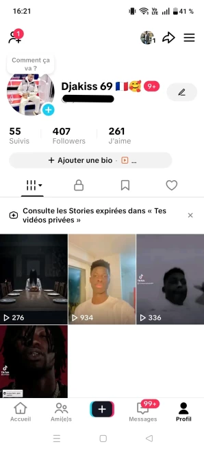 [Code 9357] Local France / 407 Followers + 261 Likes / Very Cheap