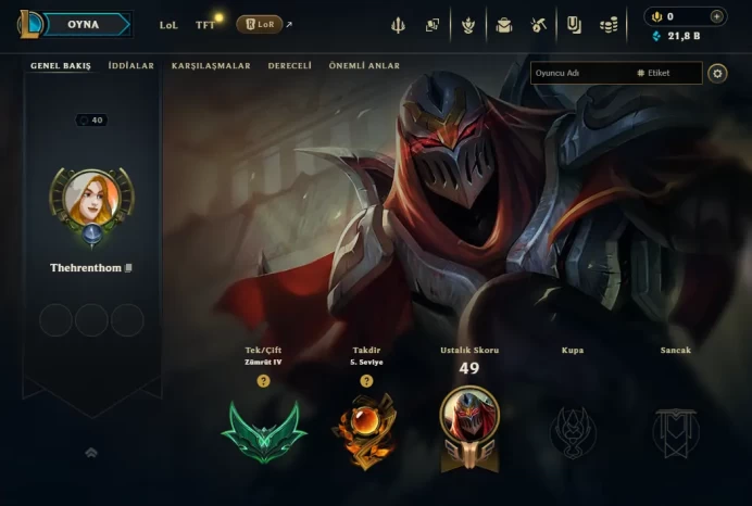 [EUW] S16 - SPLIT 1 - Emerald 4 - 45 Win 42 Lose - 21.8K BE - Ranked Ready - Instant Delivery