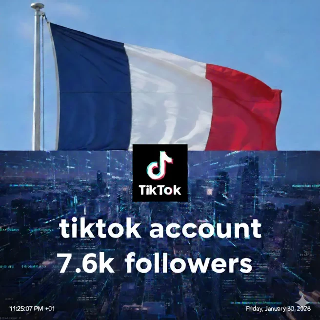 FR France| Account | TikTok Account 7.6k Real Followers 110k Likes Full access +Live Access