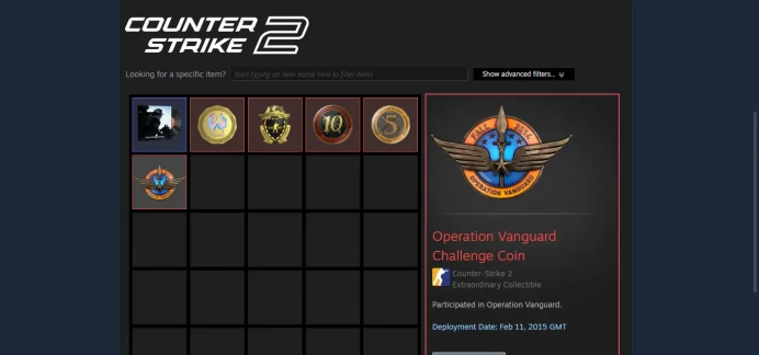 <<FACEIT>>_<45 Days Warranty >_Last Online 5 year ago _ Vanguard Challenge Coin, 10Y _NO VAC_5Y, Loyalty , Global Offensive Badge `