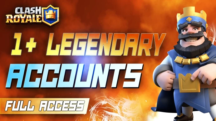 1+ LEGENDARY CARD FULL ACCESS CLASH ROYALE ACCOUNTS