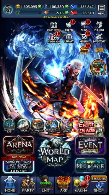 GLOBAL| 100k Crystal| Collab DMC (Nero & V)  + TopTierUnits (SS Lenius, A.Rolland, G.Lilaha, HK Ruuto, etc) | 4 LR ARK (LC1016)