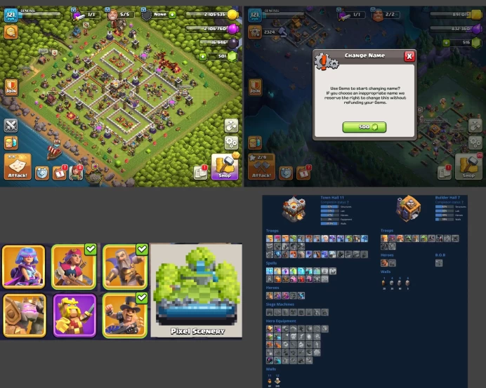■TH:11 (+80%) ■Heroes: K41 Q46 P20 W18 ■Skins:7 ■BH:7 ■Full Access ■Instant Delivery ■A5578